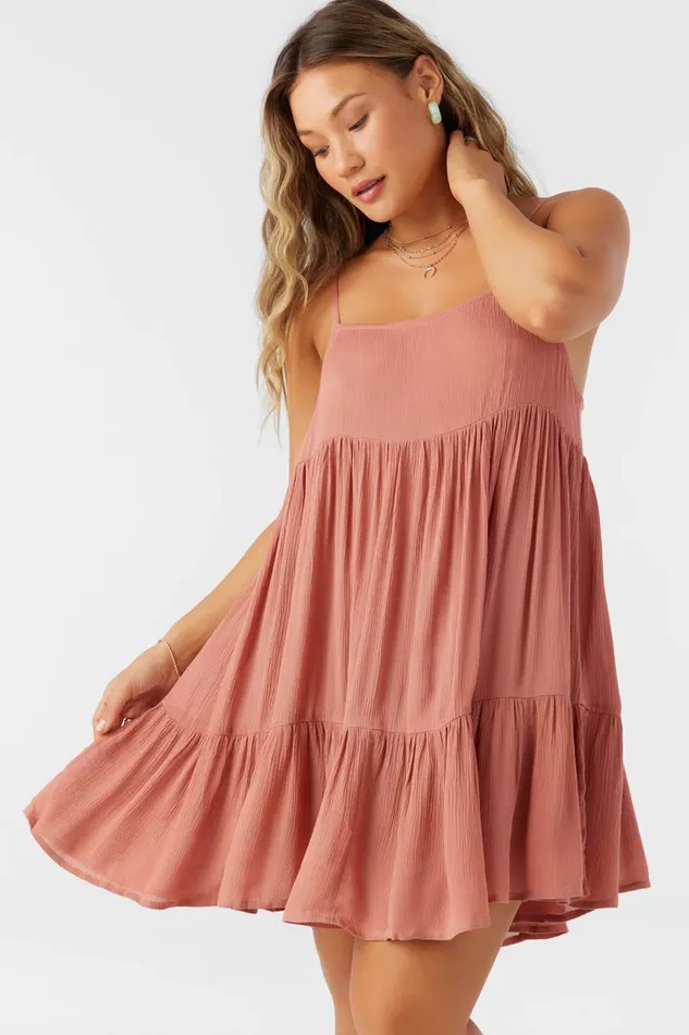 SALTWATER SOLIDS RILEE DRESS Cedar Wood Women O039NEILL Swim