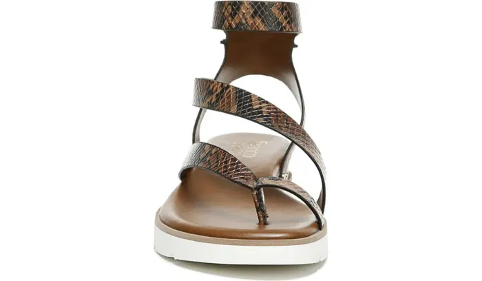 Sandals Women Franco Sarto Franco Daven Gladiator Sandal Cognac Snake Faux Leather