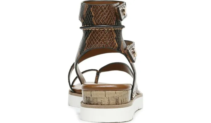 Sandals Women Franco Sarto Franco Daven Gladiator Sandal Cognac Snake Faux Leather