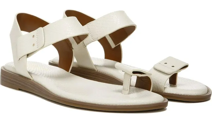 Sandals Women Franco Sarto Franco Geranio Sandal Linen Snake Print Faux Leather
