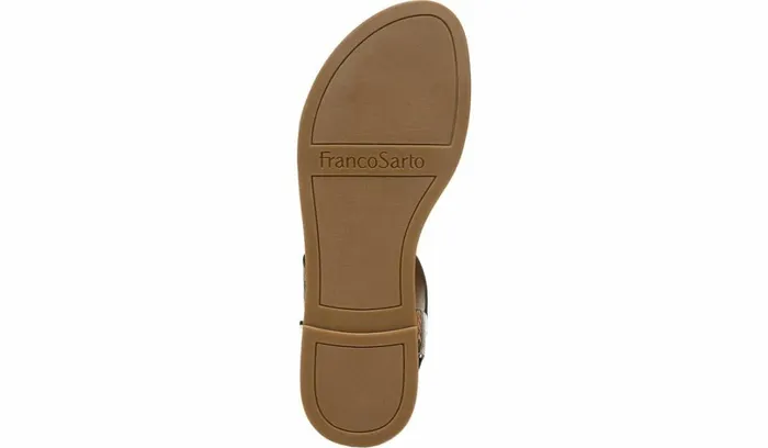 Sandals Women Franco Sarto Franco Glenni Sandal Brown Snake Print Faux Leather