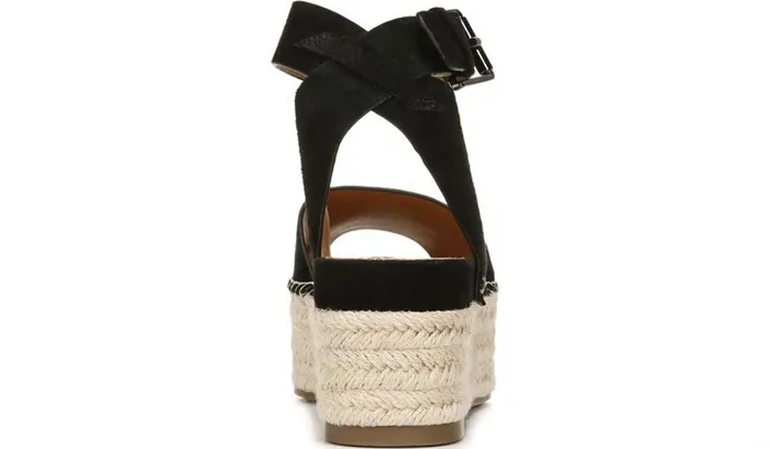 Sandals Women Franco Sarto Sarto Lexie Espadrille Platform Sandal Black Suede