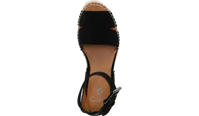 Sandals Women Franco Sarto Sarto Lexie Espadrille Platform Sandal Black Suede