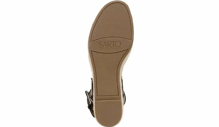 Sandals Women Franco Sarto Sarto Lexie Espadrille Platform Sandal Black Suede