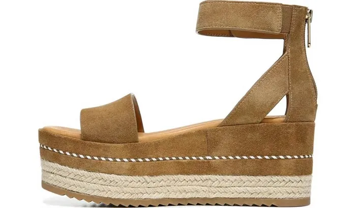 Sandals Women Franco Sarto Sarto Messina Espadrille Wedge Sandal Toasted Barley Suede