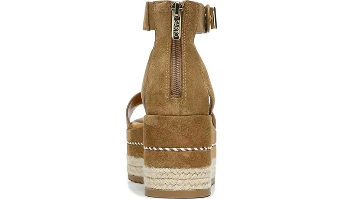 Sandals Women Franco Sarto Sarto Messina Espadrille Wedge Sandal Toasted Barley Suede