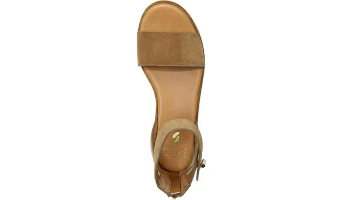 Sandals Women Franco Sarto Sarto Messina Espadrille Wedge Sandal Toasted Barley Suede