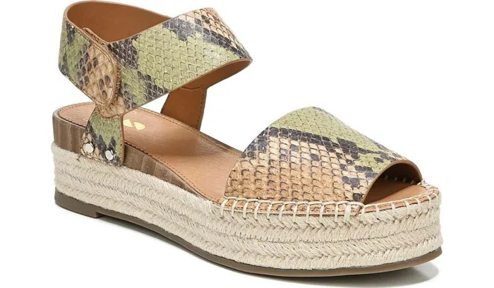 Sandals Women Franco Sarto Sarto Oak Espadrille Sandal Beige Multi Snake Leather Sandals Women Franco Sarto Sarto Oak Espadrille Sandal Beige Multi Snake Leather