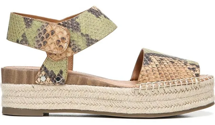 Sandals Women Franco Sarto Sarto Oak Espadrille Sandal Beige Multi Snake Leather Sandals Women Franco Sarto Sarto Oak Espadrille Sandal Beige Multi Snake Leather