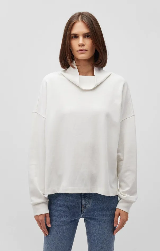Shawl Neck Sweater In Antique White Women Mavi Jeans Sweaters Shawl Neck Sweater In Antique White Women Mavi Jeans Sweaters