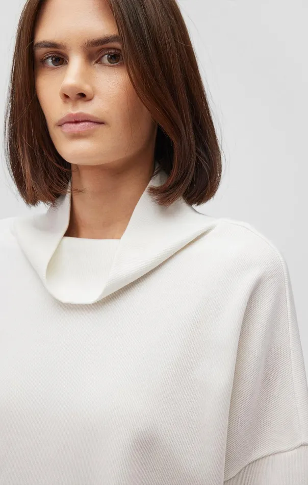 Shawl Neck Sweater In Antique White Women Mavi Jeans Sweaters Shawl Neck Sweater In Antique White Women Mavi Jeans Sweaters