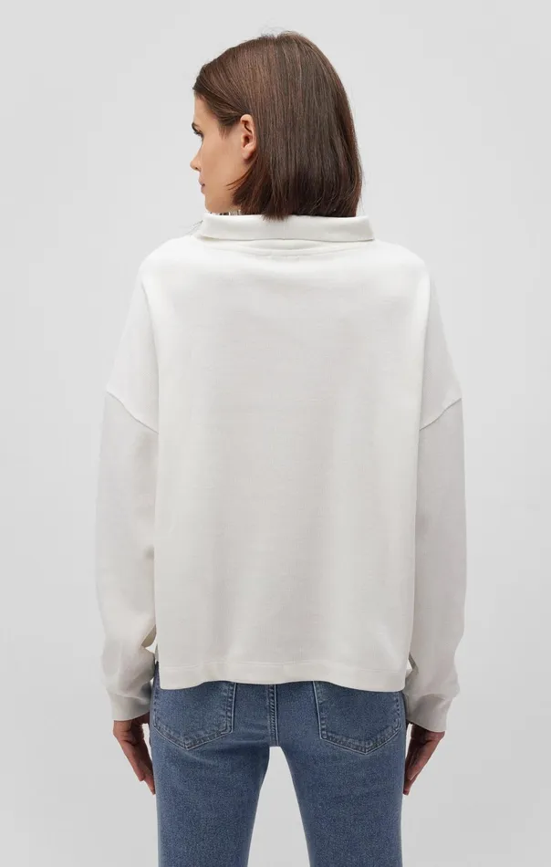 Shawl Neck Sweater In Antique White Women Mavi Jeans Sweaters Shawl Neck Sweater In Antique White Women Mavi Jeans Sweaters