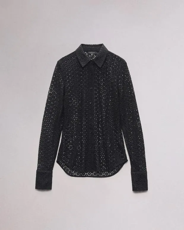 Shirts and Tops Women Rag and Bone Yvette Lace Shirt Black