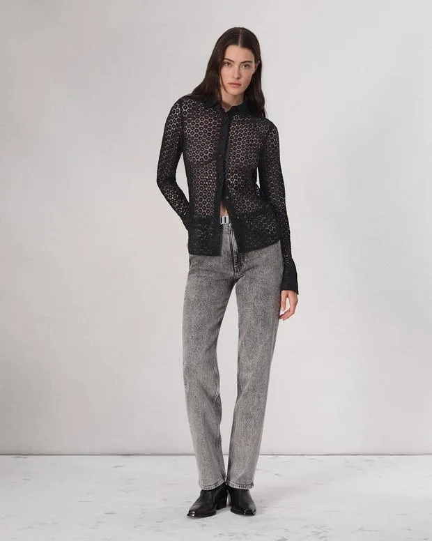Shirts and Tops Women Rag and Bone Yvette Lace Shirt Black