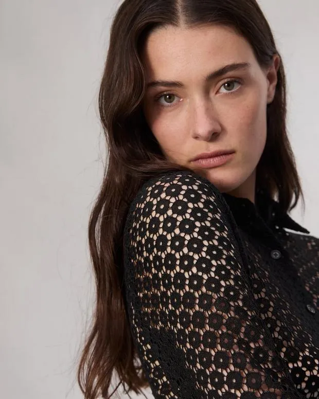 Shirts and Tops Women Rag and Bone Yvette Lace Shirt Black