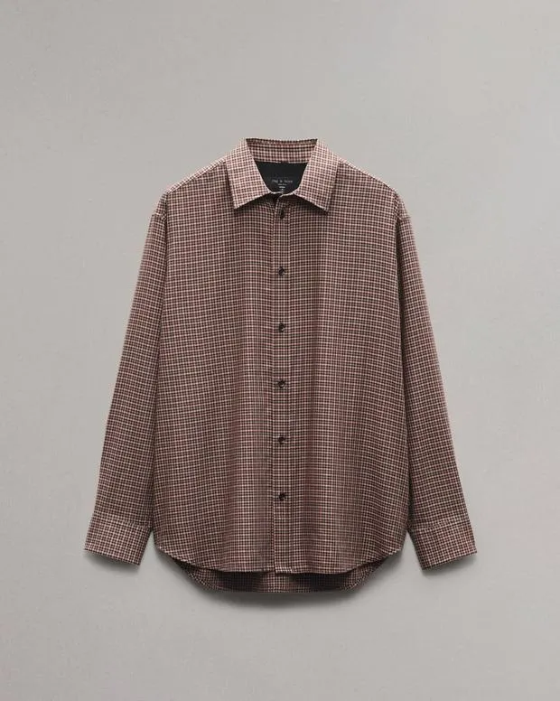 Shirts Men Rag and Bone Matthew Plaid Shirt Brown Plaid