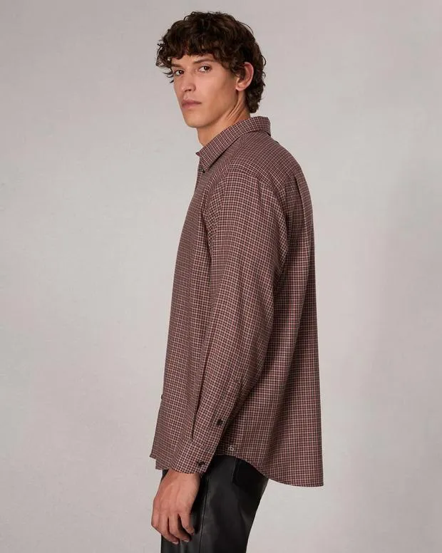 Shirts Men Rag and Bone Matthew Plaid Shirt Brown Plaid