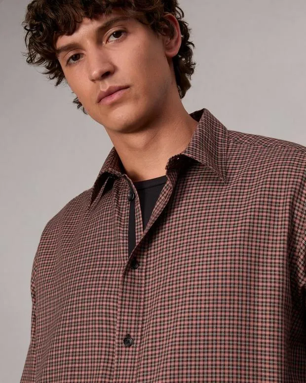 Shirts Men Rag and Bone Matthew Plaid Shirt Brown Plaid