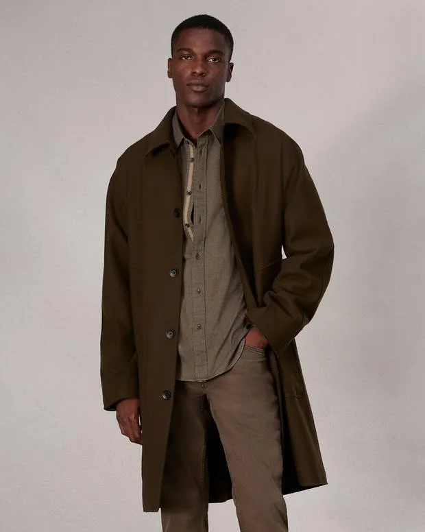 Shirts Men Rag and Bone Tomlin CottonBlend Shirt Army