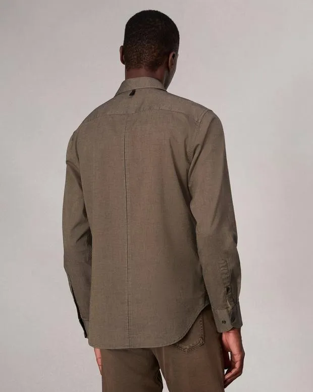 Shirts Men Rag and Bone Tomlin CottonBlend Shirt Army