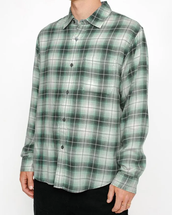 Shirts MenWomen Stussy MATTHEW SHIRT LG PRINTED PLAID Green