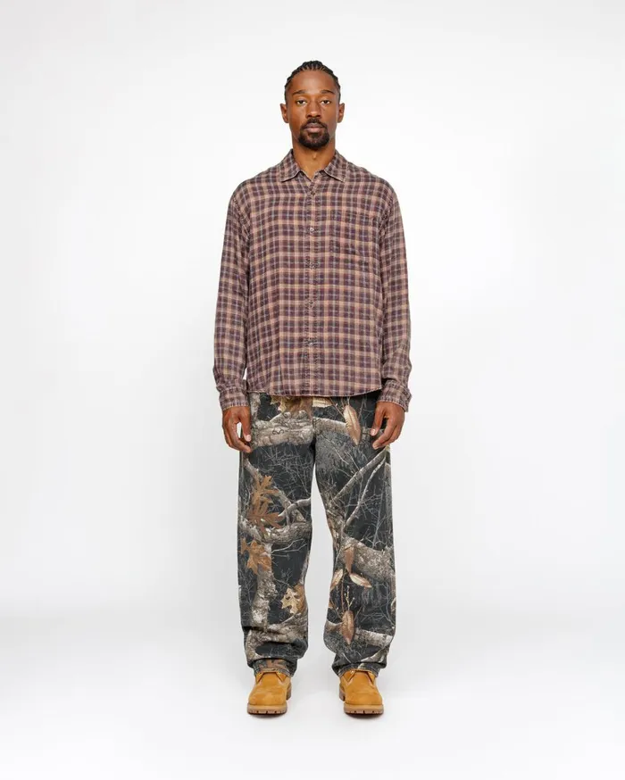 Shirts MenWomen Stussy MATTHEW SHIRT PRINTED PLAID Brick