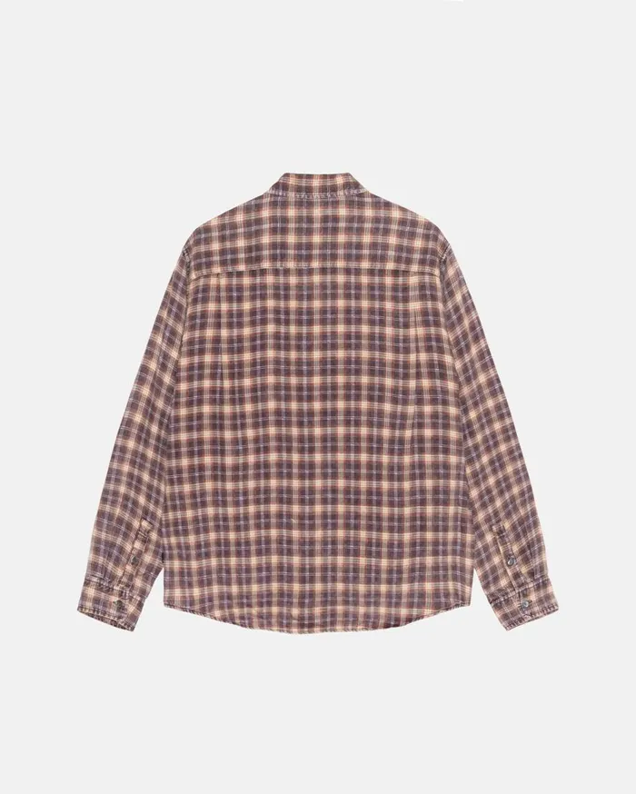 Shirts MenWomen Stussy MATTHEW SHIRT PRINTED PLAID Brick