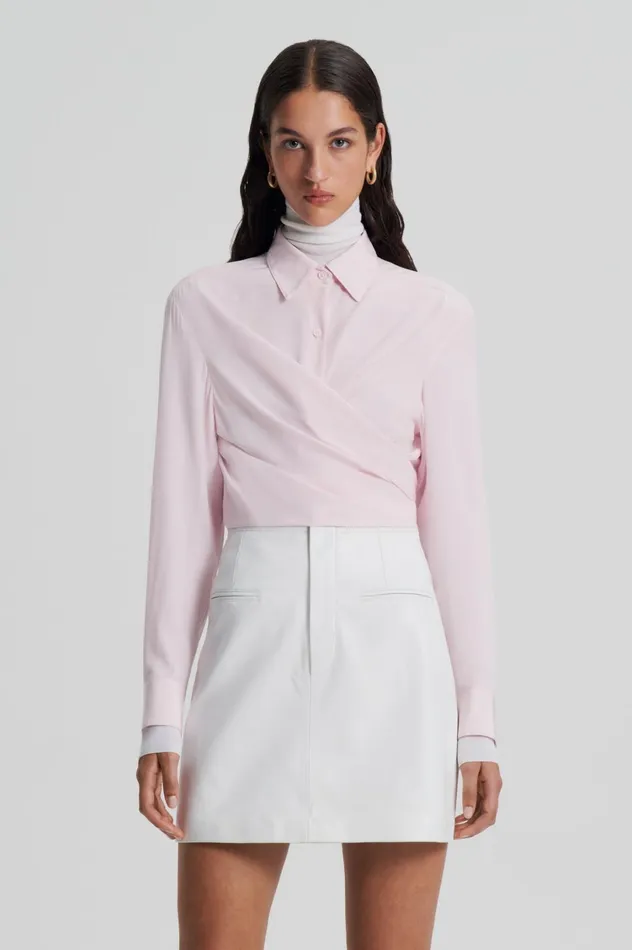 Shirts Women Scanlan Theodore SILK TIE FRONT SHIRT Softpink Shirts Women Scanlan Theodore SILK TIE FRONT SHIRT Softpink