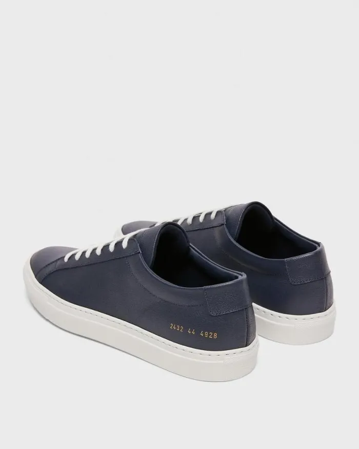 Shoes Men Theory Common Projects Mens Original Achilles Sneakers Navy