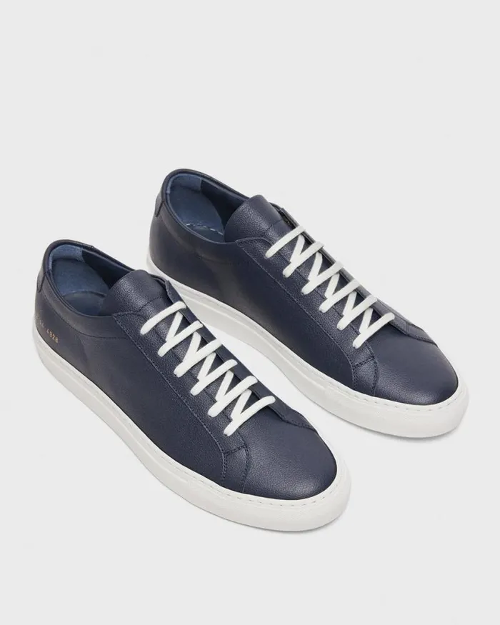 Shoes Men Theory Common Projects Mens Original Achilles Sneakers Navy