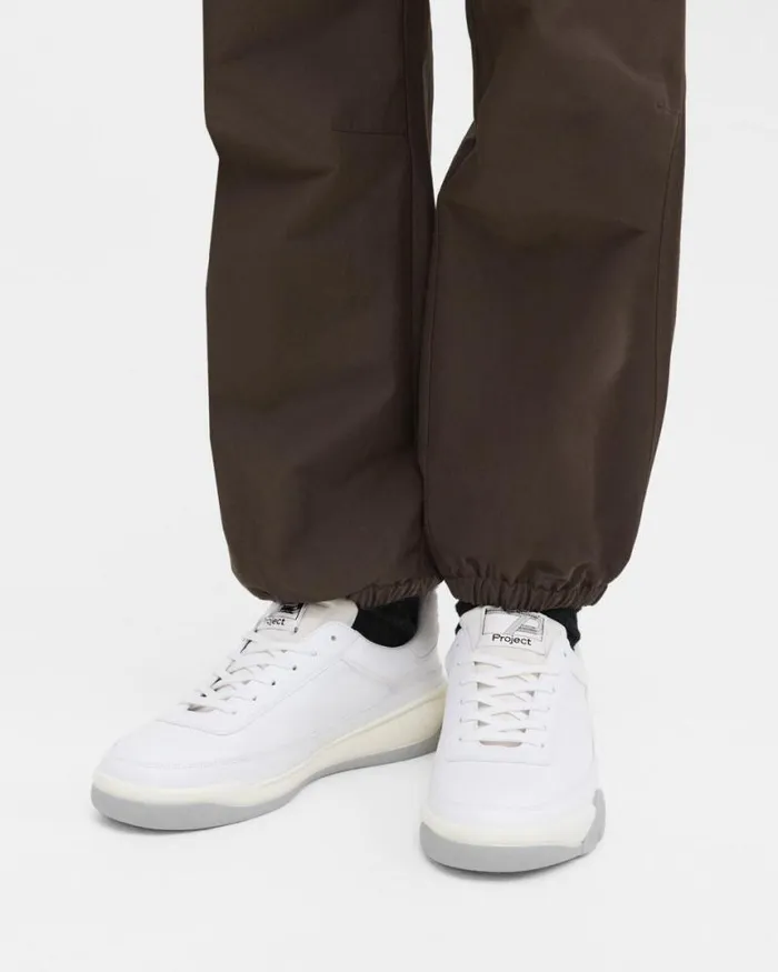 Shoes Men Theory Leather Sneaker White
