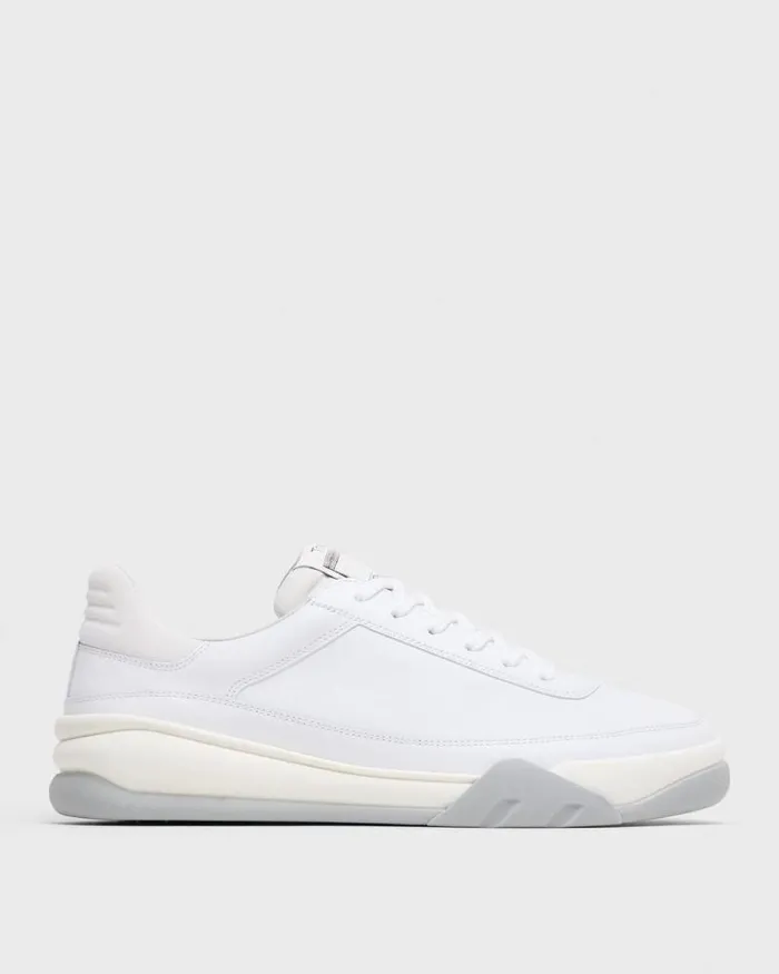 Shoes Men Theory Leather Sneaker White
