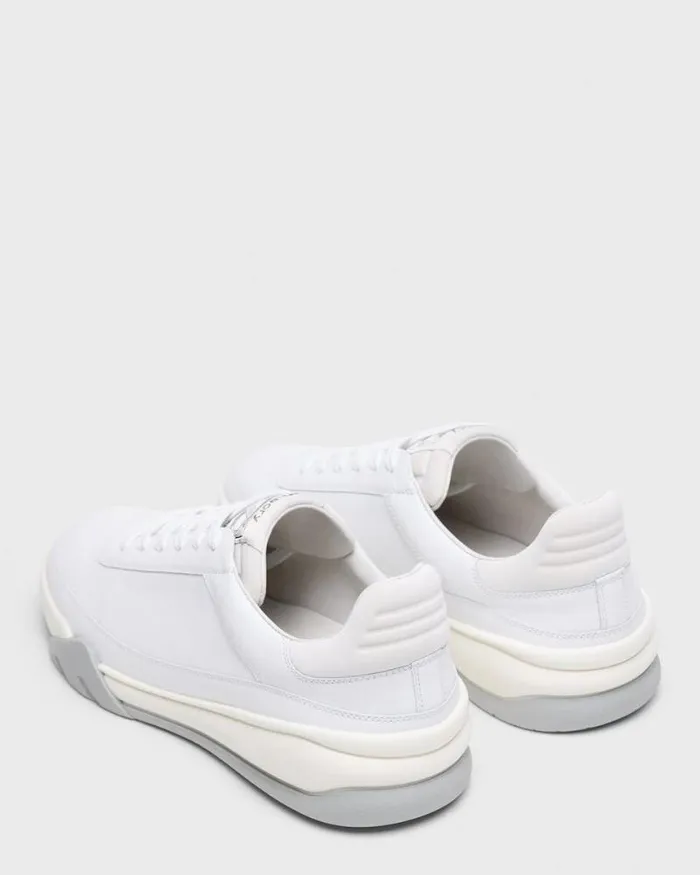 Shoes Men Theory Leather Sneaker White