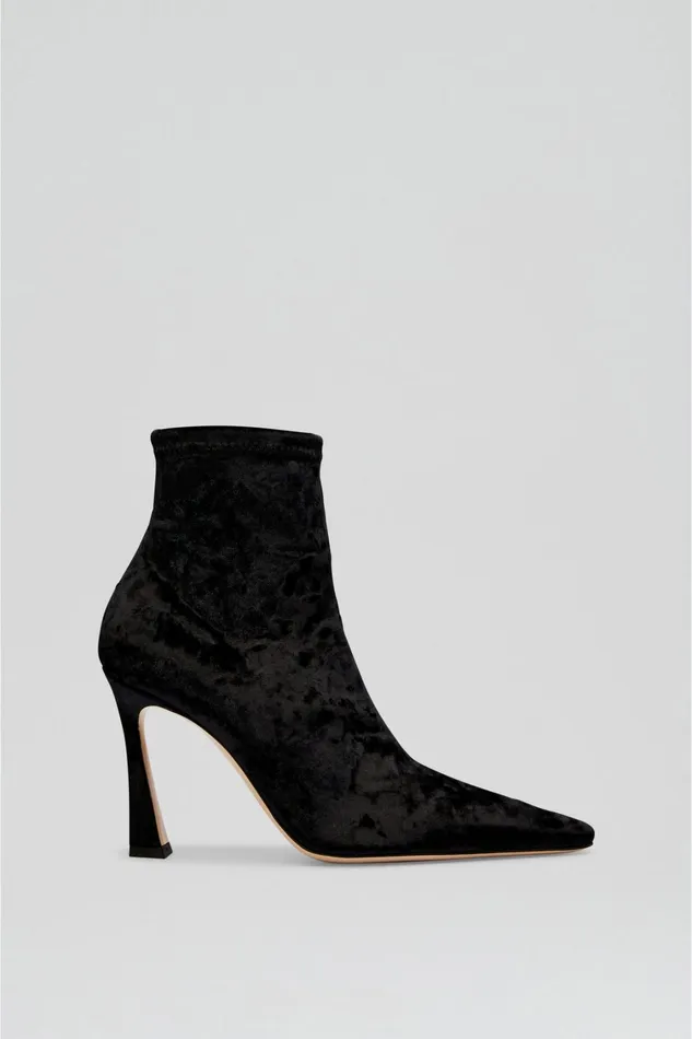 Shoes Women Scanlan Theodore STRETCH VELVET ANKLE BOOT 95 Black Shoes Women Scanlan Theodore STRETCH VELVET ANKLE BOOT 95 Black