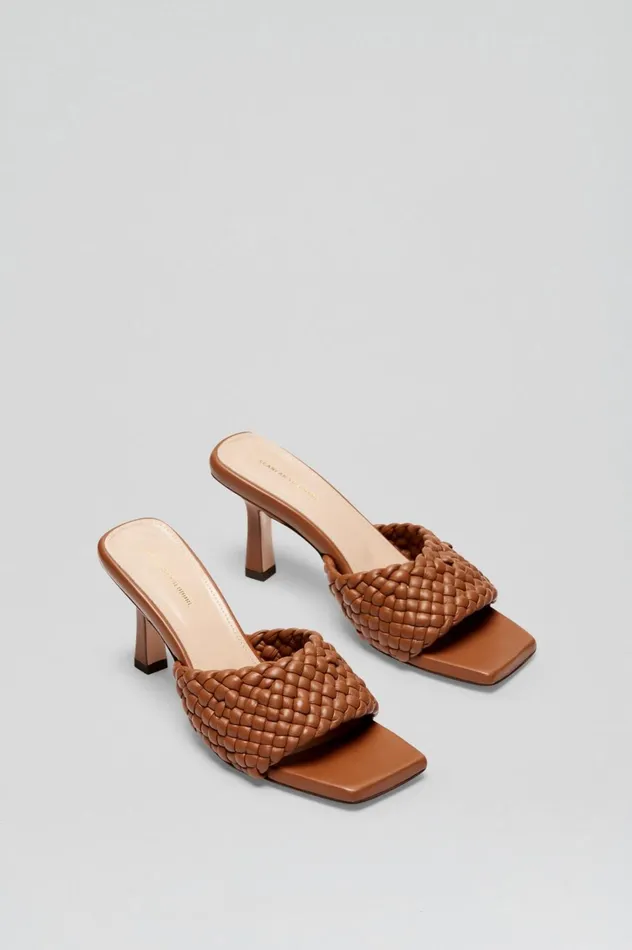 Shoes Women Scanlan Theodore WOVEN LEATHER MULE 75 Cognac Shoes Women Scanlan Theodore WOVEN LEATHER MULE 75 Cognac