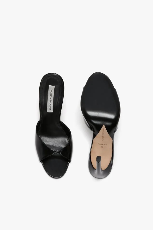 Shoes Women Victoria Beckham Classic Mule In Black Calf Leather