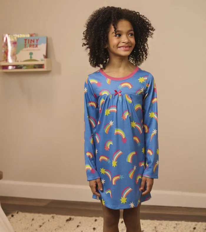 Shooting Stars Long Sleeve Girls Nightgown Hatley