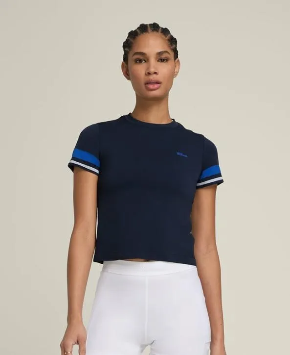 Short Sleeve Shirts Women Wilson Brooklyn Seamless Tee Classic Navy