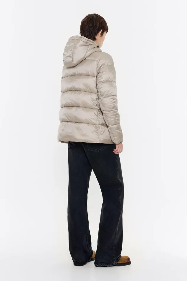 Short Stone Straight Cut Puffer Stone Women Bimba Y Lola Puffer Jackets