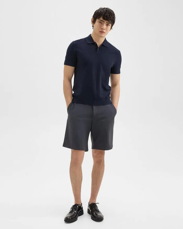 Shorts Men Theory Curtis 9 Drawstring Short In Precision Ponte Basalt