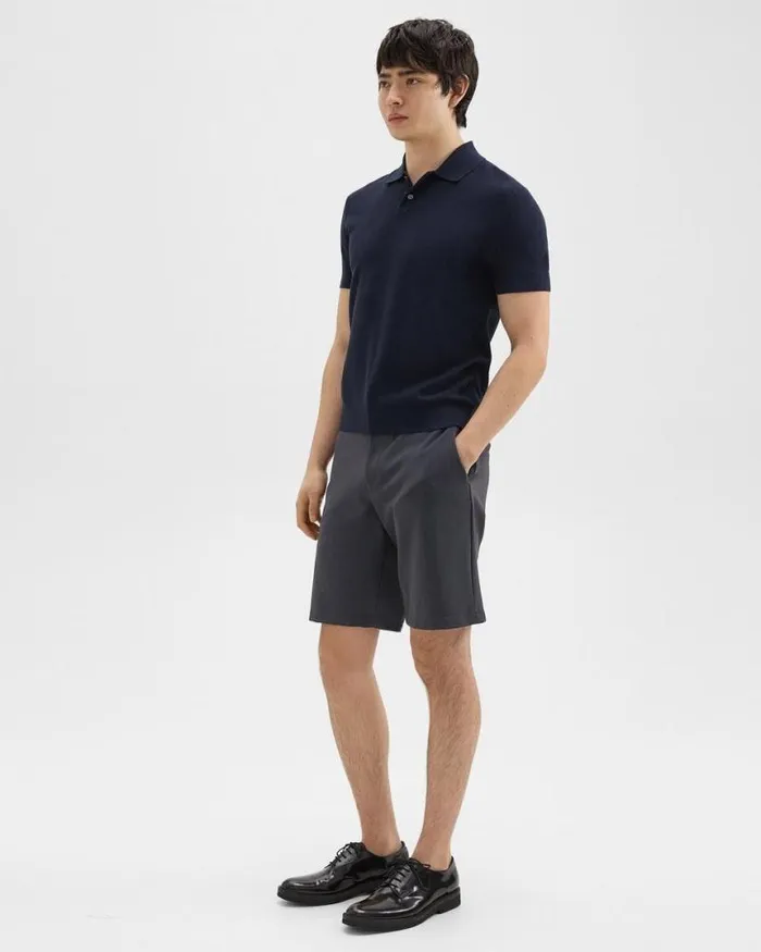 Shorts Men Theory Curtis 9 Drawstring Short In Precision Ponte Basalt