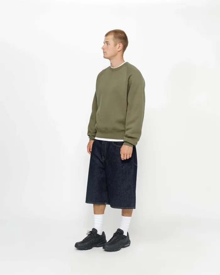 Shorts MenWomen Stussy BIG OL039 SHORT DENIM Rinsed Indigo