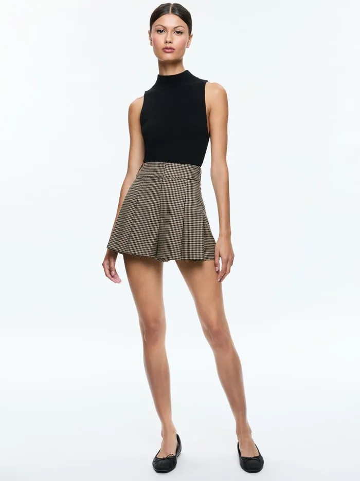 Shorts Women Alice Olivia Scarlet Flutter Short Camelblack