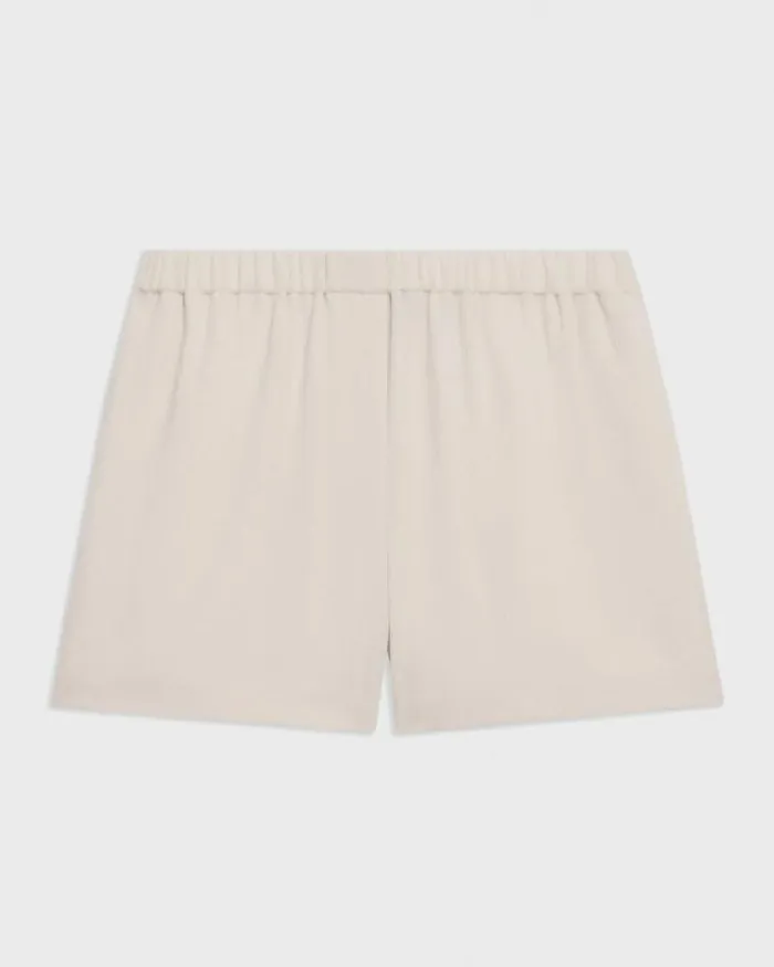 Shorts Women Theory Boxer Short In Striped Admiral Crepe Rice