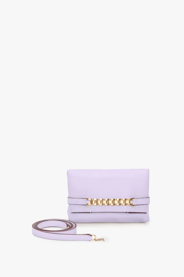 Shoulder Bags Women Victoria Beckham Exclusive Mini Chain Pouch With Long Strap In Lilac Leather Shoulder Bags Women Victoria Beckham Exclusive Mini Chain Pouch With Long Strap In Lilac Leather