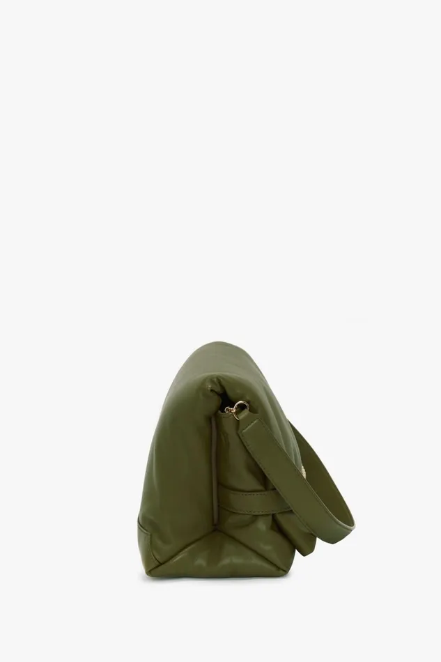 Shoulder Bags Women Victoria Beckham Puffy Chain Pouch With Strap In Khaki Leather