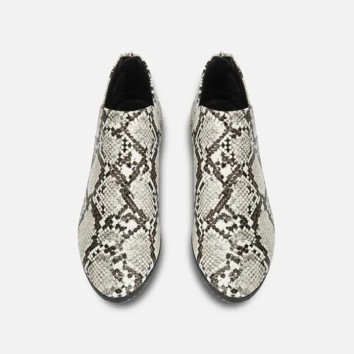 Side Skip Snake Print Ankle Bootie Blackwhite Women Kenneth Cole Boots Booties