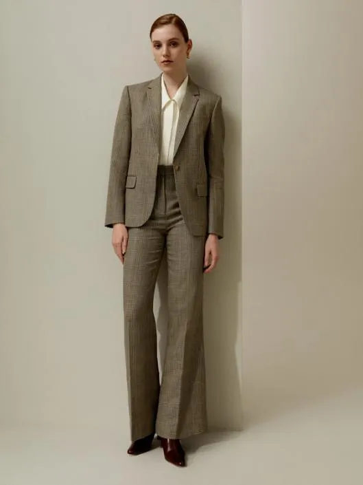 SilkWool Blend Flared Hem Blazer For Women Office Wear Women Lilysilk Knitwear
