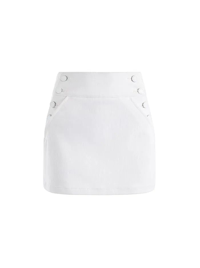 Skirts Women Alice Olivia Donald Mini Skirt Off White