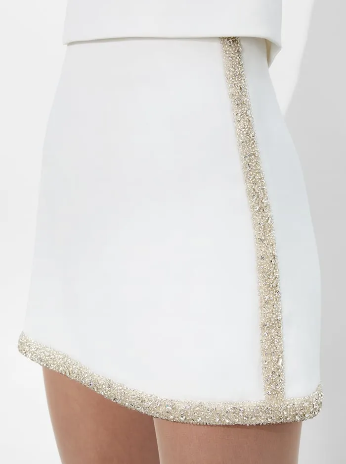 Skirts Women Alice Olivia Riley Mini Skirt Off White